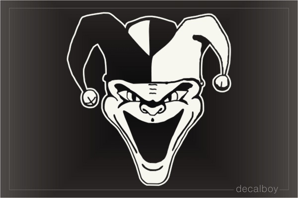 Evil Joker Car Window Decal