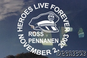 Fallen Police Memorial Car Decal