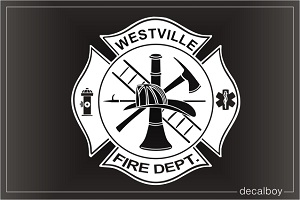 Firefighter Emblem Car Decal