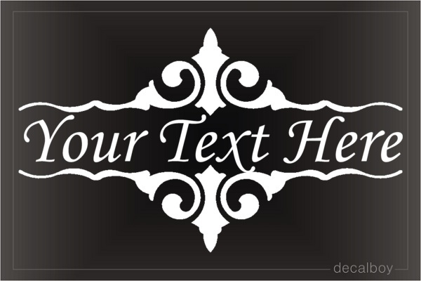 Tattoo Floral Custom Text Die-cut Decal