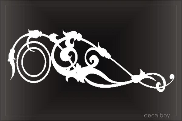 Floral Design Tattoo Die-cut Decal