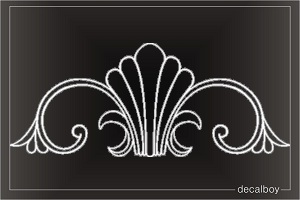 Floral Corner Design Stock Die-cut Decal