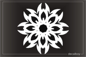 Tattoo Interlaced Flames Sun Die-cut Decal