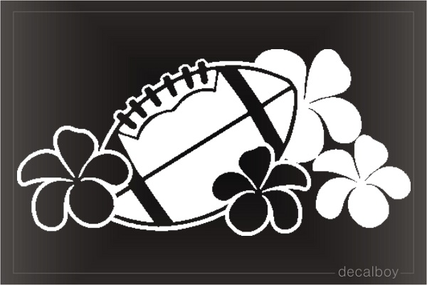 Flower Football Mom Window Decal