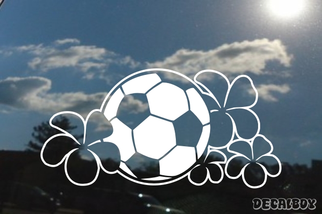 Flower Soccerball Window Decal