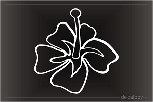 Hawaiian Flower Clipart Car Window Decal