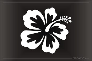 Hawaiian Flower Hibiscus Tropical Car Window Decal