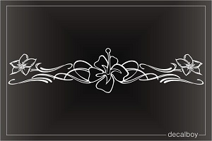 Hawaiian Flower Hibiscus Design Car Window Decal