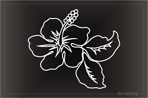 Hawaiian Flower Hibiscus Car Window Decal