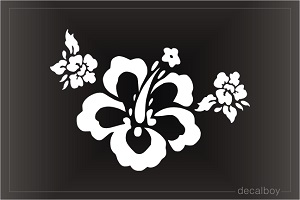 Hawaiian Flower 55 Car Window Decal