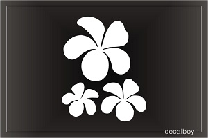 Hawaiian Flower Plumeria Car Window Decal