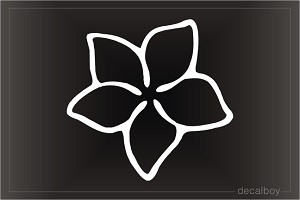 Hawaiian Flower Plumeria Design Car Window Decal