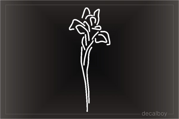 Iris Flower Window Decal