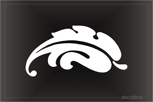 Leaf Tribal Design Window Decal