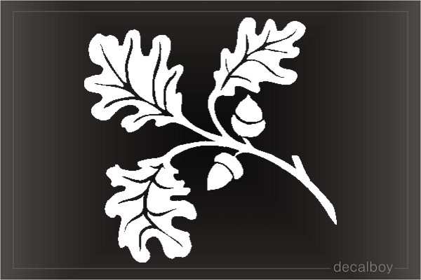 Chestnut Leaf Oak Window Decal