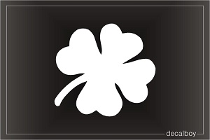 Shamrock Four Leaf Window Decal