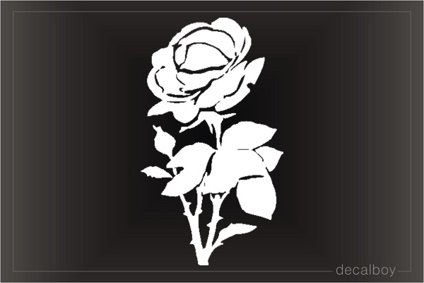 Rose Design Window Decal