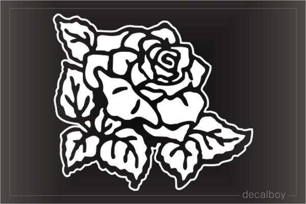 Rose Blooming Window Decal