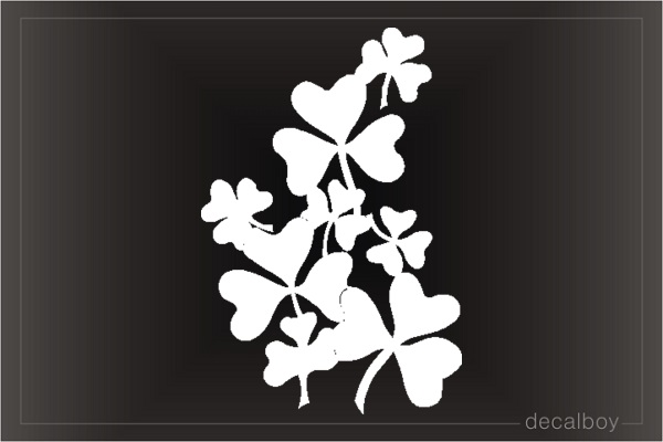 Shamrock Clipart Window Decal