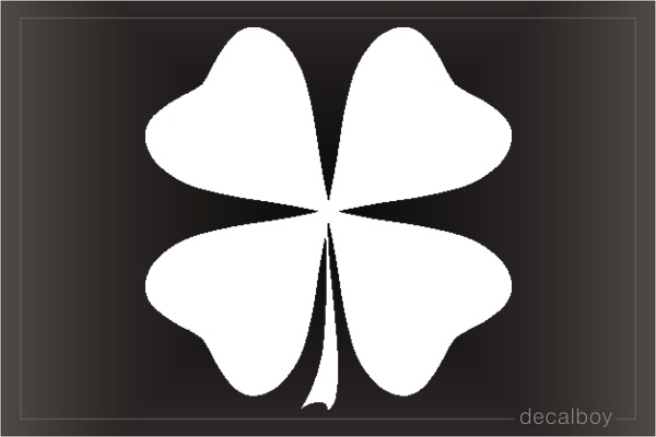 Clover Four Leaf Shamrock Window Decal