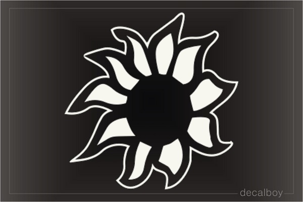 Sun Flower Car Window Decal