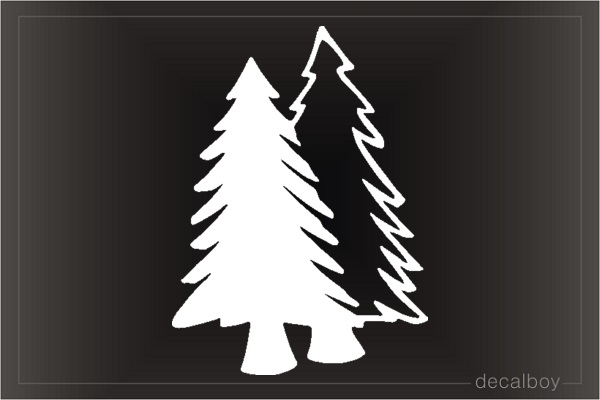 Pine Cone Tree Window Decal