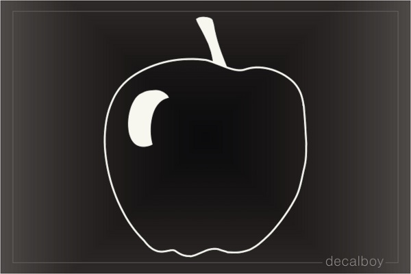 Apple Clipart Car Window Decal