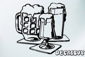 Beer 2 Car Window Decal