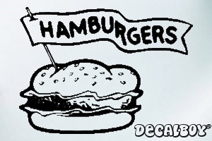 Burgers Car Window Decal