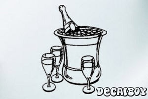 Champaign Car Window Decal