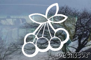 Cherries 5 Car Window Decal