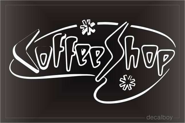 Coffee Shop Sign Car Window Decal