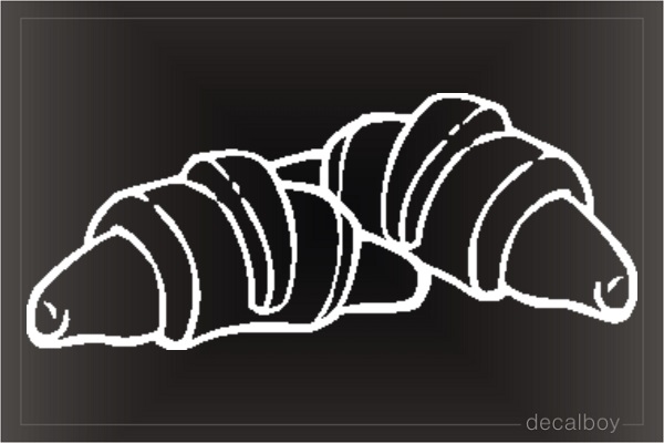 Croissant Car Window Decal