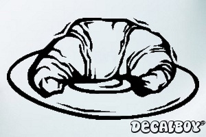 French Croissant Car Window Decal