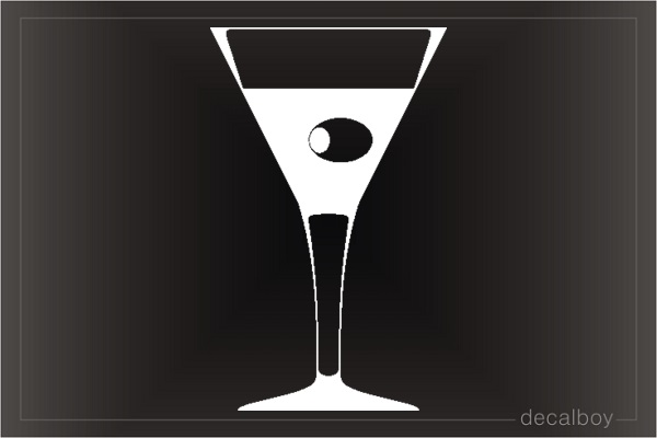 Drink Martini Car Window Decal