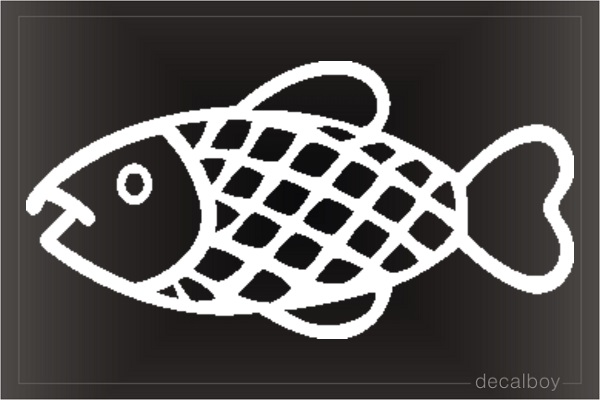 Fish 13 Car Window Decal