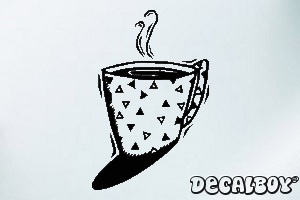 Funky Cup Car Window Decal