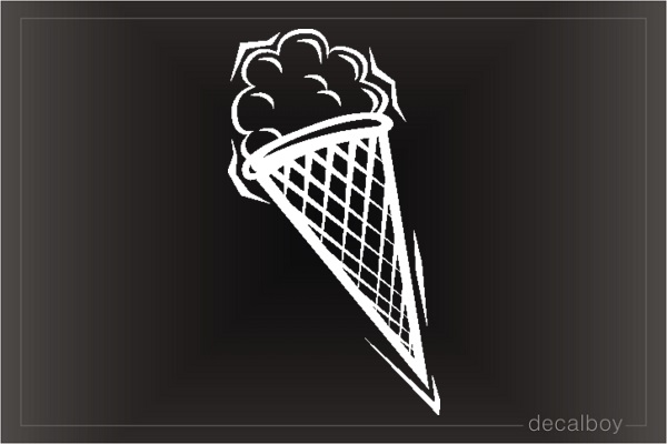 Ice Crem Cone Car Window Decal