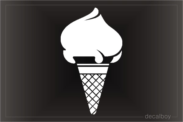 Ice Cream Cone Car Window Decal