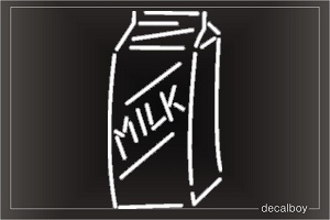 Milk Cart Car Window Decal