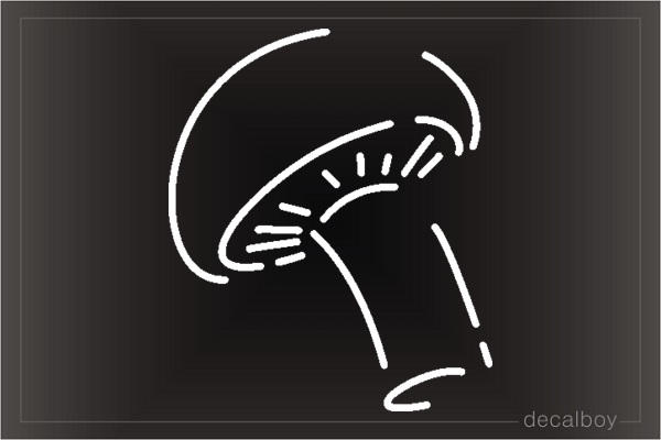 Mushroom Car Window Decal
