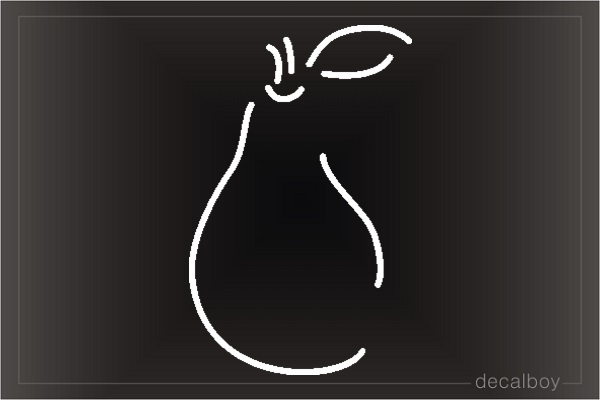 Pear Car Window Decal
