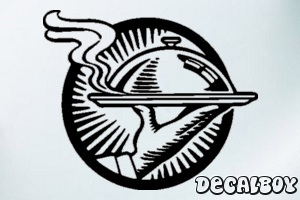 Serve Waiter Catering Car Window Decal