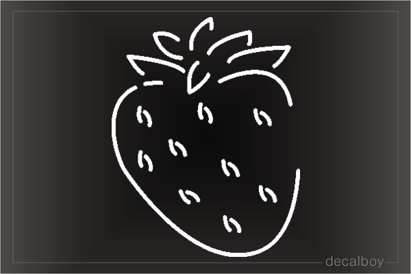 Strawberry 2 Car Window Decal