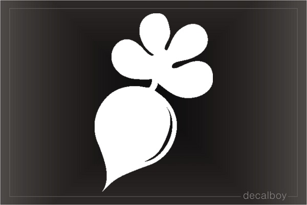 Turnip 2 Car Window Decal