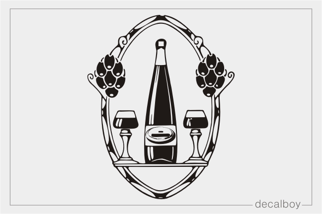 Wine Car Window Decal