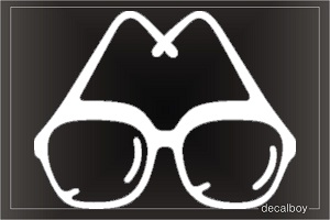 Glasses Car Decal