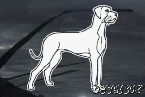 Great Dane Car Window Decal