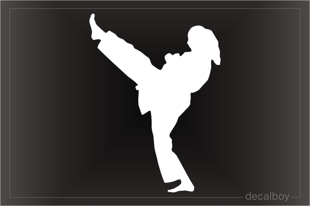 Girl High Kick Decal
