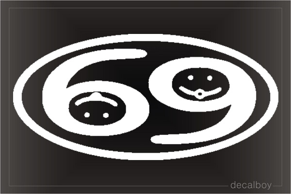 69 Car Window Decal